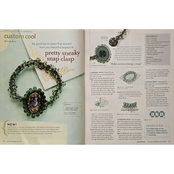 Beadwork Magazine December 2008 January 2009 - Picture 4 of 16